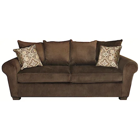 Loose Pillow Back Sofa with Two Seat Cushions